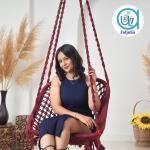 Buy C-Shape Hammock Swing Chair for Indoor & Outdoor | Stylish Jhula for Adults & Kids - Marun