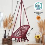 Buy C-Shape Hammock Swing Chair for Indoor & Outdoor | Stylish Jhula for Adults & Kids - Marun