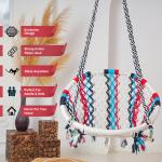 Hammock Swing Hanging Chair uyyala jula for Adult Kids Indoor Outdoor Balcony Sturdy Cotton Rope Swing Chair for Indoor, Outdoor, Bedroom - 4 Multi