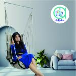 Elegant Cream Single Seater Jhula | Stylish Indoor Swing for Home & Balcony | Easy to Install
