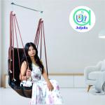 Elegant Coffee Single Seater Jhula – Stylish Indoor & Balcony Hanging Swing Chair