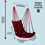 Vibrant Red Hanging Jhula | Colourful Swing for Home, Verandah & Terrace