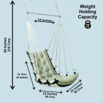 Elegant Cream Single Seater Jhula | Stylish Indoor Swing for Home & Balcony | Easy to Install