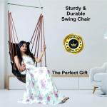 Elegant Coffee Single Seater Jhula – Stylish Indoor & Balcony Hanging Swing Chair