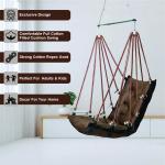 Elegant Coffee Single Seater Jhula – Stylish Indoor & Balcony Hanging Swing Chair
