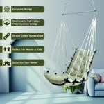 Elegant Cream Single Seater Jhula | Stylish Indoor Swing for Home & Balcony | Easy to Install