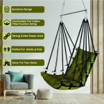 Green Cotton Hammock Swing | Relaxing Jhula for Garden, Patio & Home
