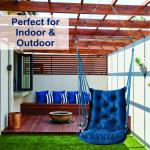 Premium Cotton Hanging Jhula Chair for Home Balcony & Garden | Durable Hammock Swing