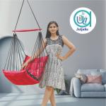 Bold Red Jhula | Indoor & Outdoor Swing Chair for Home & Garden Spaces