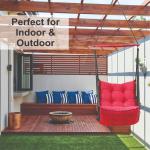 Bold Red Jhula | Indoor & Outdoor Swing Chair for Home & Garden Spaces