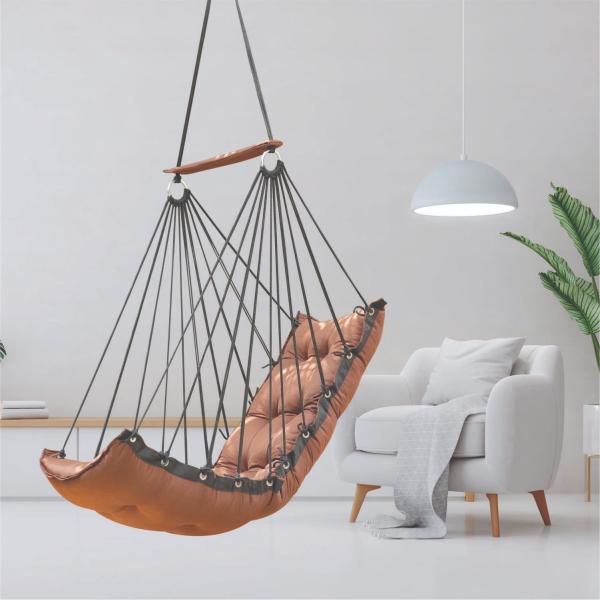 Brown Hammock Swing | Comfortable Jhula for Reading, Lounging & Home Décor
